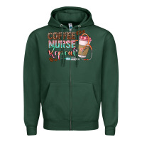 Sports Green coffee nurse repeat Zipper Hoodie - CowGirlArtShop