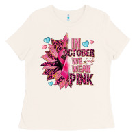 Bone In october we wear pink Ladies Tee - NancyCooperArtShop