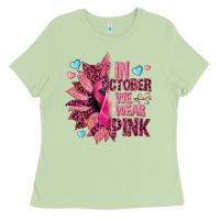 Matcha In october we wear pink Ladies Tee - NancyCooperArtShop