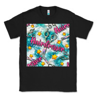 Black Hairdresser Scissor And Stars With Glitter Seamless Pattern Bbs Classic Tee - BundleAndBundleShop