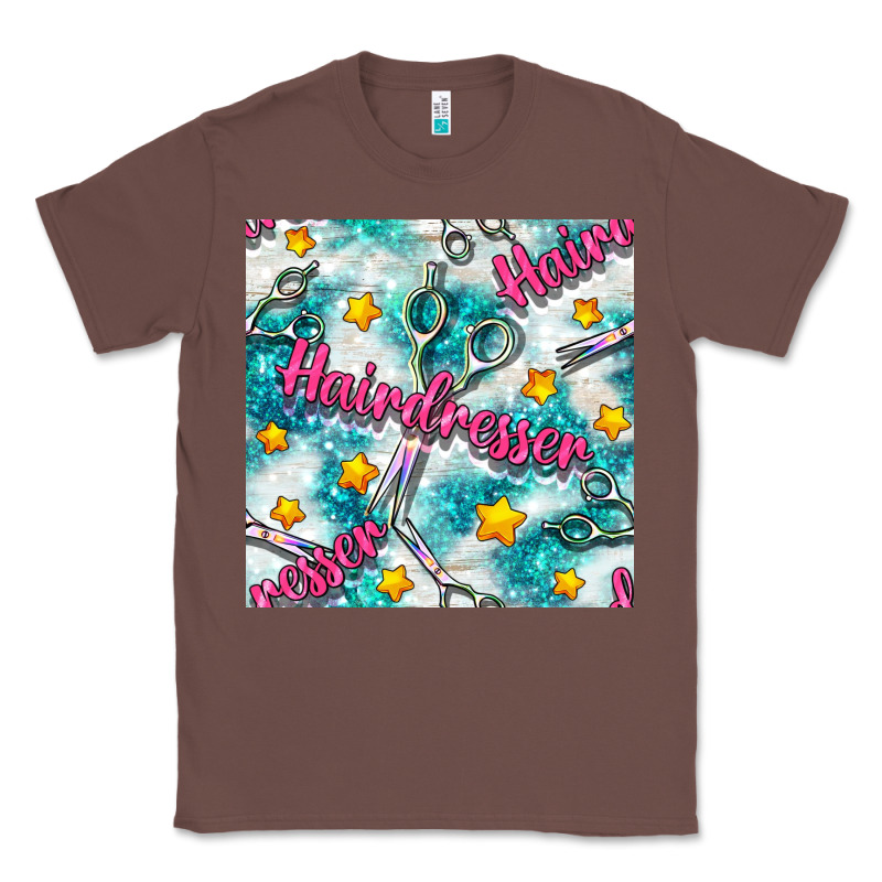 Hairdresser Scissor And Stars With Glitter Seamless Pattern Bbs Classic Tee by BundleAndBundleShop | Teevron