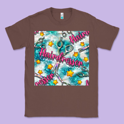 Hairdresser Scissor And Stars With Glitter Seamless Pattern Bbs Classic Tee Designed By Bundleandbundleshop