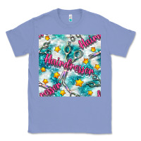 Colony Blue Hairdresser Scissor And Stars With Glitter Seamless Pattern Bbs Classic Tee - BundleAndBundleShop