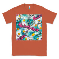Copper Hairdresser Scissor And Stars With Glitter Seamless Pattern Bbs Classic Tee - BundleAndBundleShop