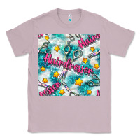 Lilac Hairdresser Scissor And Stars With Glitter Seamless Pattern Bbs Classic Tee - BundleAndBundleShop