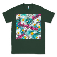 Sports Green Hairdresser Scissor And Stars With Glitter Seamless Pattern Bbs Classic Tee - BundleAndBundleShop