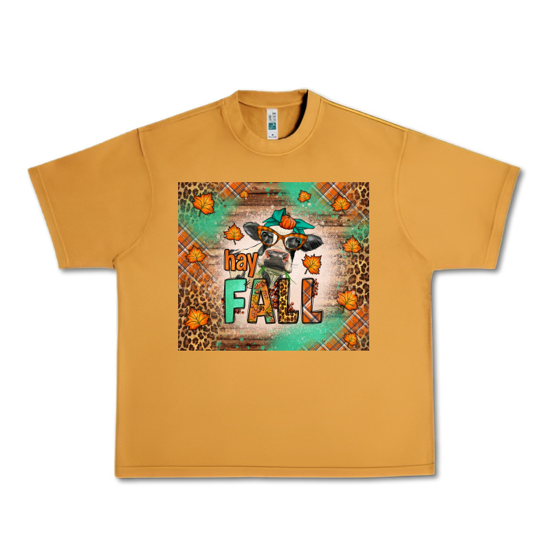 Western Hay Fall Cow Urban Heavy Tee by LillyAllenDesigns | Teevron