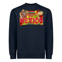 Navy Viva Mexico Heavyweight Sweatshirt - texasbilliewilder