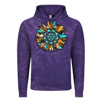 Cloud Purple gemstone sunflower Vintage Hoodie - RanaPortraitStore