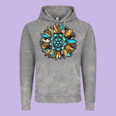 Gemstone Sunflower Vintage Hoodie Designed By Ranaportraitstore