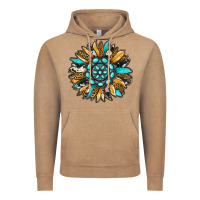 Vintage Coffee gemstone sunflower Vintage Hoodie - RanaPortraitStore