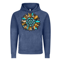 Vintage Denim gemstone sunflower Vintage Hoodie - RanaPortraitStore