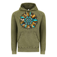 Vintage Olive gemstone sunflower Vintage Hoodie - RanaPortraitStore