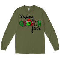 Army Green Merry Grinch Mas Long Sleeve Tee - Bettercallsaul