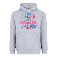 Heather Grey Happy Memorial Day Heavyweight Hoodie - FaDigitalArtStudio