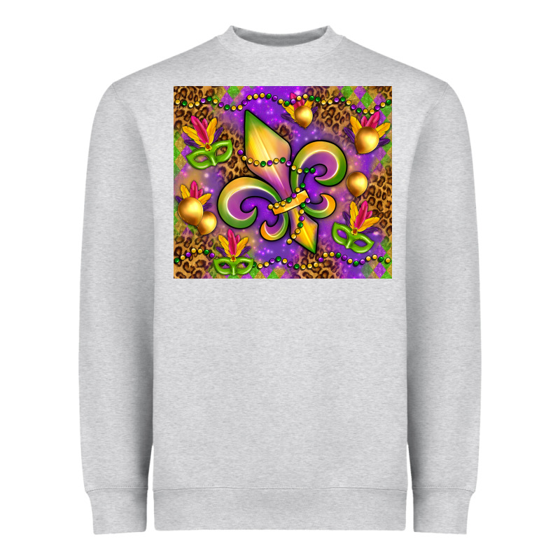 Mardi Gras Fleur De Lis Heavyweight Sweatshirt by NancyCooperArtShop | Teevron