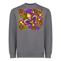Storm Mardi Gras fleur de lis Heavyweight Sweatshirt - NancyCooperArtShop