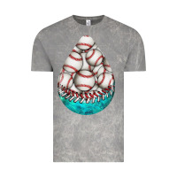 Cloud Rock baseball and western roses teardrop  8 Vintage Tee - BundleAndBundleShop