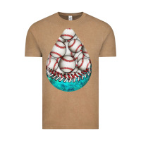 Vintage Coffee baseball and western roses teardrop  8 Vintage Tee - BundleAndBundleShop
