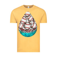 Vintage Mustard baseball and western roses teardrop  8 Vintage Tee - BundleAndBundleShop