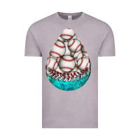 Vintage Zinc baseball and western roses teardrop  8 Vintage Tee - BundleAndBundleShop