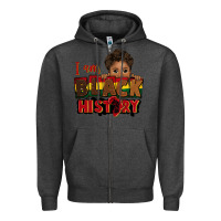 Charcoal Heather i am black history black boy peekaboo juneteenth Zipper Hoodie - CowGirlArtShop