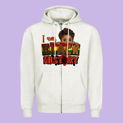 I Am Black History Black Boy Peekaboo Juneteenth Zipper Hoodie Designed By Cowgirlartshop