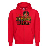 Red i am black history black boy peekaboo juneteenth Zipper Hoodie - CowGirlArtShop
