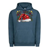 Pigment Midnight Navy merry Christmas santa Urban Hoodie - CowhideDigitalArt