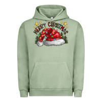 Pigment Oil Green merry Christmas santa Urban Hoodie - CowhideDigitalArt