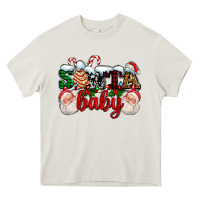 Cream santa baby with santa and christmas tree cake Heavy Core Tee - AdoDesignShop
