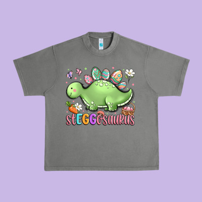 Easter Stegosaurus Delight Urban Heavy Tee Designed By Lillyallendesigns
