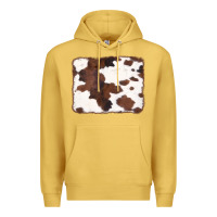 Antique Gold Brown Cowhide Background Premium Hoodie - CowCowDesign