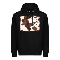 Black Brown Cowhide Background Premium Hoodie - CowCowDesign