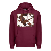 Brown Cowhide Background Premium Hoodie | Teevron