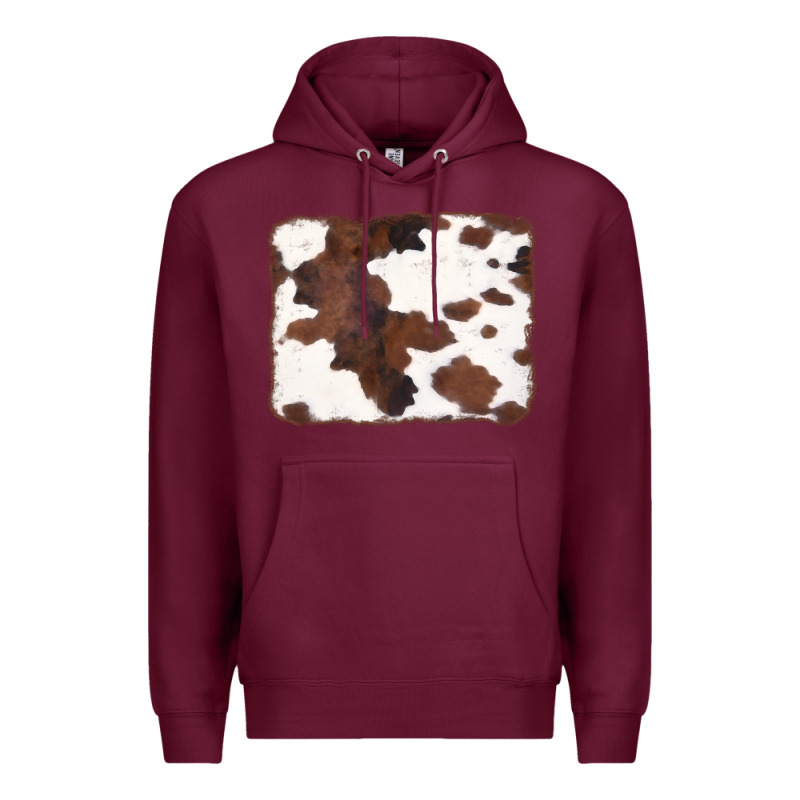 Brown Cowhide Background Premium Hoodie by CowCowDesign | Teevron