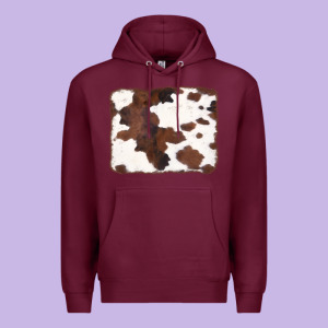 Brown Cowhide Background Premium Hoodie Designed By Cowcowdesign