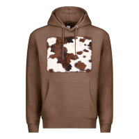 Chestnut Brown Cowhide Background Premium Hoodie - CowCowDesign