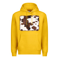 Lemon Brown Cowhide Background Premium Hoodie - CowCowDesign