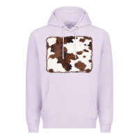 Lilac Brown Cowhide Background Premium Hoodie - CowCowDesign