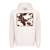 Pale Pink Brown Cowhide Background Premium Hoodie - CowCowDesign