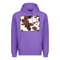 Purple Brown Cowhide Background Premium Hoodie - CowCowDesign