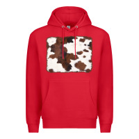 Red Brown Cowhide Background Premium Hoodie - CowCowDesign