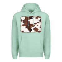 Seafoam Brown Cowhide Background Premium Hoodie - CowCowDesign