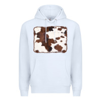 White Brown Cowhide Background Premium Hoodie - CowCowDesign