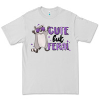 Dove Grey cute but feral Premium Tee - MaliasSmallBusiness