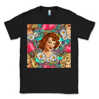 Black Hairdresser Western Girl And Hair Curler Seamless Pattern Bbs Classic Tee - BundleAndBundleShop