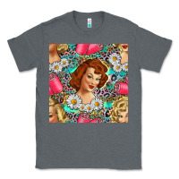 Charcoal Heather Hairdresser Western Girl And Hair Curler Seamless Pattern Bbs Classic Tee - BundleAndBundleShop