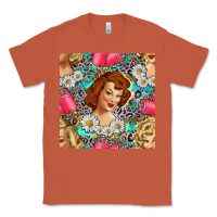 Copper Hairdresser Western Girl And Hair Curler Seamless Pattern Bbs Classic Tee - BundleAndBundleShop