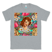 Heather Grey Hairdresser Western Girl And Hair Curler Seamless Pattern Bbs Classic Tee - BundleAndBundleShop